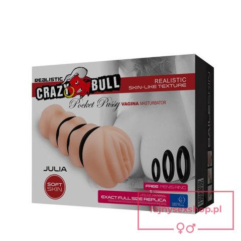 CRAZY BULL - JULIA, Pocket Pussy VAGINA CRAZY BULL - JULIA, Pocket Pussy VAGINA