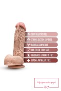 DR. SKIN MR. D 8.5 INCH DILDO WITH BALLS BEIGE