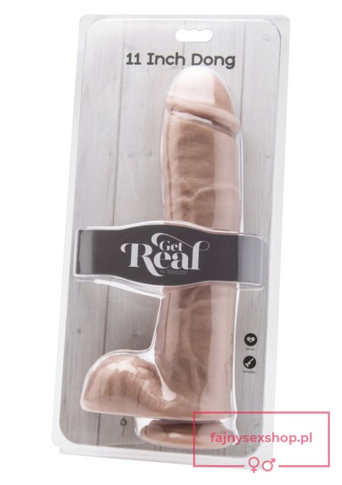 Dildo 11 inch with Balls Light skin tone Dildo 11 inch with Balls Light skin tone
