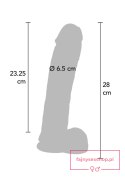 Dildo 11 inch with Balls Light skin tone Dildo 11 inch with Balls Light skin tone