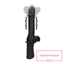 Hand Held Liquid Silicone Vibrating and Thrusting Sex Machine - Black