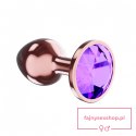 Plug-Butt Plug Diamond Amethyst Shine L Rose Gold Plug-Butt Plug Diamond Amethyst Shine L Rose Gold