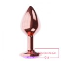 Plug-Butt Plug Diamond Amethyst Shine L Rose Gold Plug-Butt Plug Diamond Amethyst Shine L Rose Gold