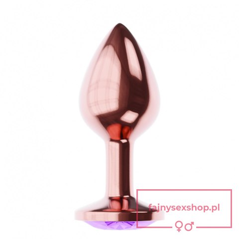 Plug-Butt Plug Diamond Amethyst Shine L Rose Gold Plug-Butt Plug Diamond Amethyst Shine L Rose Gold