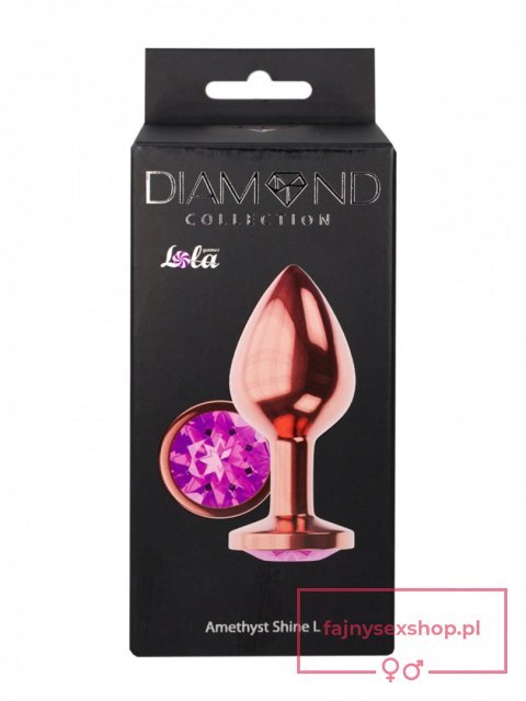 Plug-Butt Plug Diamond Amethyst Shine L Rose Gold Plug-Butt Plug Diamond Amethyst Shine L Rose Gold