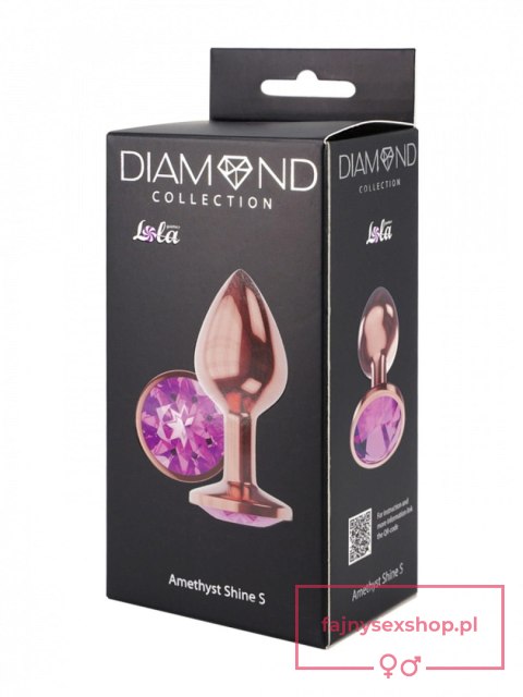 Plug-Butt Plug Diamond Amethyst Shine S Rose Gold Plug-Butt Plug Diamond Amethyst Shine S Rose Gold