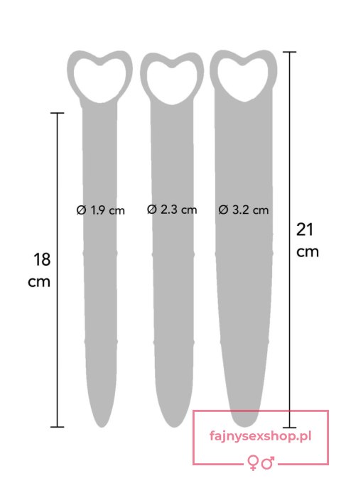 Silicone Vaginal Dilators 3pcs Pink Silicone Vaginal Dilators 3pcs Pink