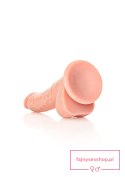 Curved Realistic Dildo Balls Suction Cup - 7""""/ 18 cm