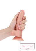 Curved Realistic Dildo Balls Suction Cup - 7""""/ 18 cm