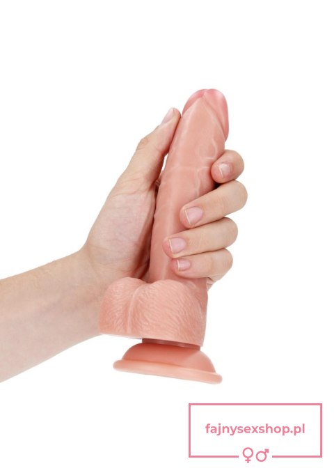 Curved Realistic Dildo Balls Suction Cup - 7""""/ 18 cm Curved Realistic Dildo Balls Suction Cup - 7""""/ 18 cm