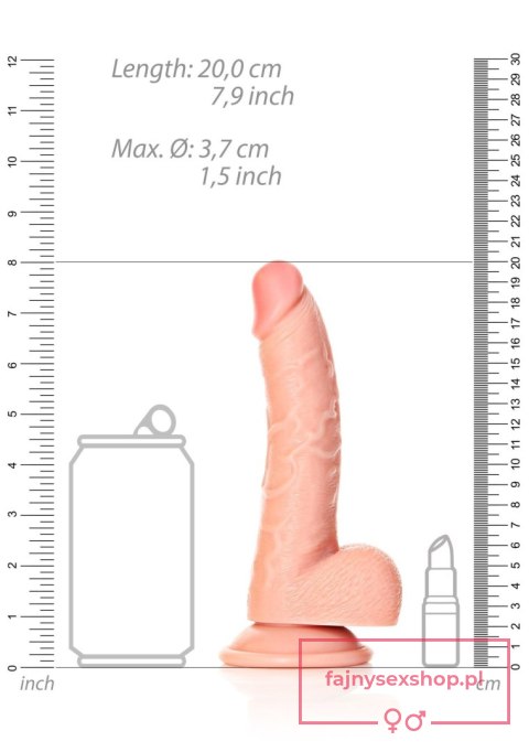 Curved Realistic Dildo Balls Suction Cup - 7""""/ 18 cm Curved Realistic Dildo Balls Suction Cup - 7""""/ 18 cm