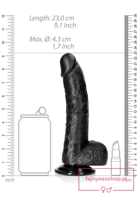 Curved Realistic Dildo Balls Suction Cup - 8""""/ 20,5 cm Curved Realistic Dildo Balls Suction Cup - 8""""/ 20,5 cm