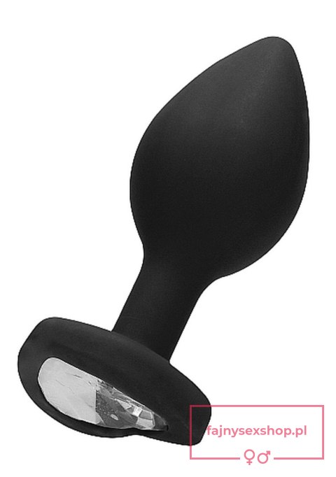 Diamond Heart Butt Plug - Regular - Black Diamond Heart Butt Plug - Regular - Black
