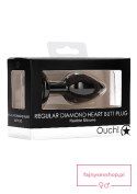 Diamond Heart Butt Plug - Regular - Black Diamond Heart Butt Plug - Regular - Black