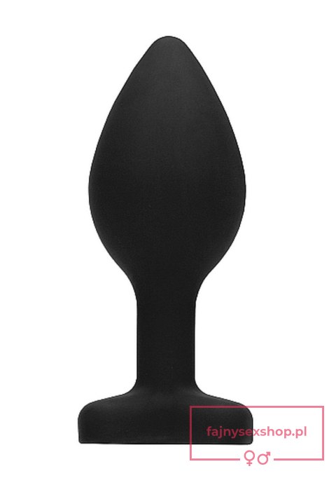Diamond Heart Butt Plug - Regular - Black Diamond Heart Butt Plug - Regular - Black