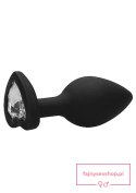 Diamond Heart Butt Plug - Regular - Black Diamond Heart Butt Plug - Regular - Black