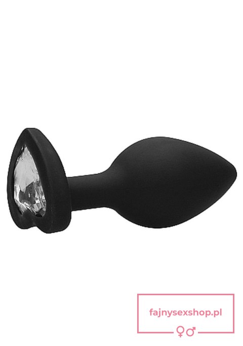 Diamond Heart Butt Plug - Regular - Black Diamond Heart Butt Plug - Regular - Black