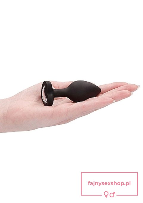 Diamond Heart Butt Plug - Regular - Black Diamond Heart Butt Plug - Regular - Black