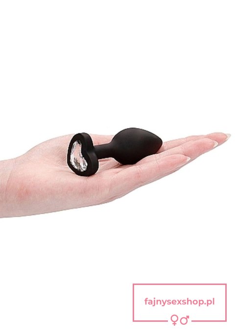 Diamond Heart Butt Plug - Regular - Black Diamond Heart Butt Plug - Regular - Black