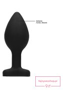 Diamond Heart Butt Plug - Regular - Black Diamond Heart Butt Plug - Regular - Black