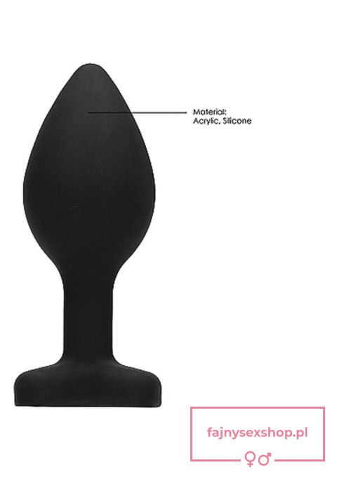 Diamond Heart Butt Plug - Regular - Black Diamond Heart Butt Plug - Regular - Black
