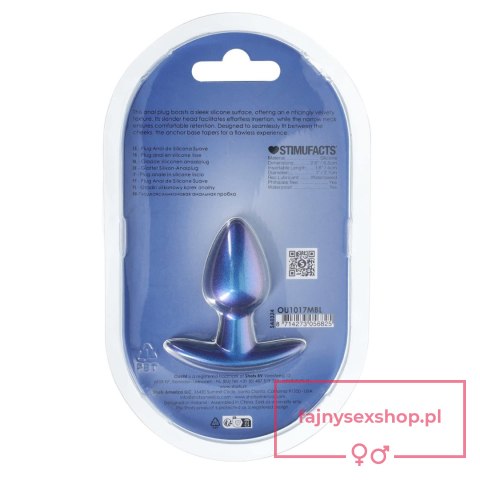 Smooth Silicone Anal Plug - Small - 2.6 / 6,5 cm - Metallic Blue Smooth Silicone Anal Plug - Small - 2.6 / 6,5 cm - Metallic Blue