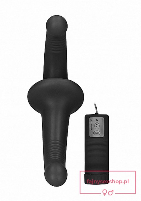 Vibrating Silicone Strapless Strapon - Black Vibrating Silicone Strapless Strapon - Black