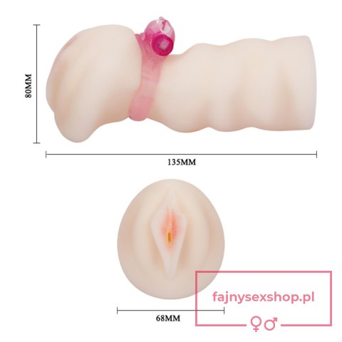 BAILE- Masturbator with vibrating ring, flesh-coloured BAILE- Masturbator with vibrating ring, flesh-coloured