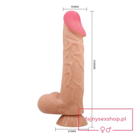 BAILE - Sliding Skin 9,4'' Flesh Bendable Suction base TPR BAILE - Sliding Skin 9,4'' Flesh Bendable Suction base TPR