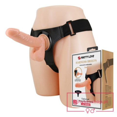 PRETTY LOVE - HARNESS BRIEFS- Tom, Universal Strap-On, 7.4'' Dildo PRETTY LOVE - HARNESS BRIEFS- Tom, Universal Strap-On, 7.4'' Dildo