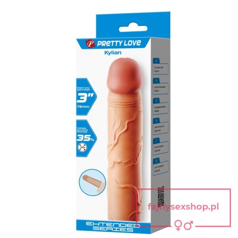 PRETTY LOVE - Kylian Flesh, Extend your penis lenghth 3'' (76mm) PRETTY LOVE - Kylian Flesh, Extend your penis lenghth 3'' (76mm)