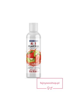 4 In 1 Lubricant with Straw-Kiwi Pleasures Flavor - 1 fl oz / 30 ml