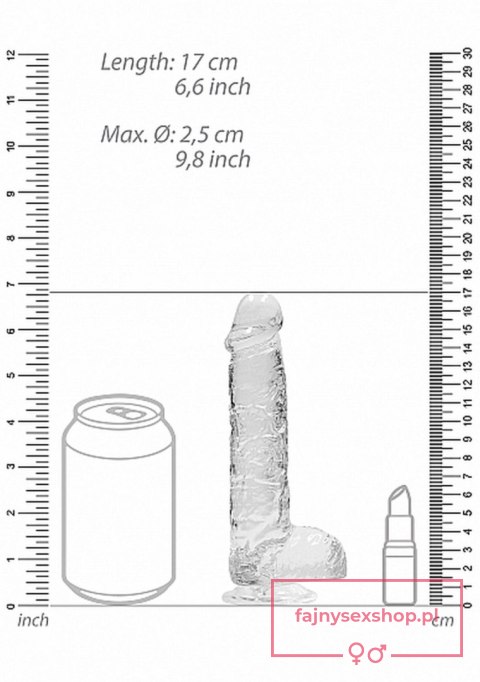 6"" / 15 cm Realistic Dildo With Balls - Transparent 6"" / 15 cm Realistic Dildo With Balls - Transparent