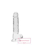 7"" / 18 cm Realistic Dildo With Balls - Transparent 7"" / 18 cm Realistic Dildo With Balls - Transparent