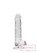 7"" / 18 cm Realistic Dildo With Balls - Transparent 7"" / 18 cm Realistic Dildo With Balls - Transparent