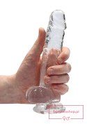 7"" / 18 cm Realistic Dildo With Balls - Transparent 7"" / 18 cm Realistic Dildo With Balls - Transparent