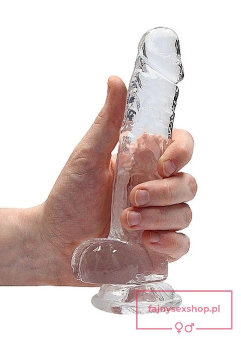 7"" / 18 cm Realistic Dildo With Balls - Transparent 7"" / 18 cm Realistic Dildo With Balls - Transparent
