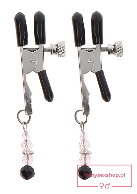 Adjustable Clamps With Beads Silver Adjustable Clamps With Beads Silver
