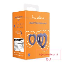 Heart Cockring Set - Violet Storm