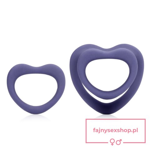 Heart Cockring Set - Violet Storm Heart Cockring Set - Violet Storm