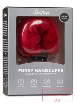 Kajdanki-Furry Handcuffs - Red