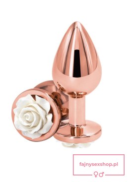 Rose Buttplug Medium White