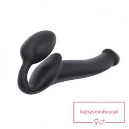 SEMI-REALISTIC BENDABLE STRAP-ON BLACK - M
