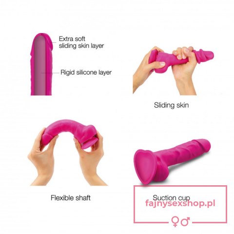SLIDING SKIN REALISTIC DILDO FUSHIA S SLIDING SKIN REALISTIC DILDO FUSHIA S