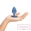 Smooth Silicone Anal Plug - Large - 3.5" / 8,9 cm - Metallic Blue Smooth Silicone Anal Plug - Large - 3.5" / 8,9 cm - Metallic Blue