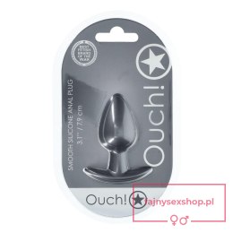 Smooth Silicone Anal Plug - Medium - 3.1 / 7,9 cm - Gunmetal