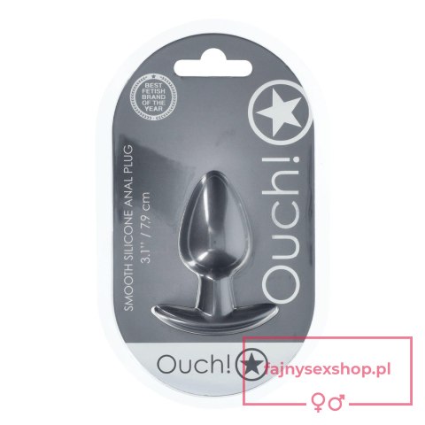 Smooth Silicone Anal Plug - Medium - 3.1 / 7,9 cm - Gunmetal Smooth Silicone Anal Plug - Medium - 3.1 / 7,9 cm - Gunmetal