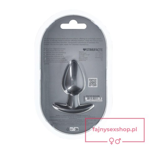 Smooth Silicone Anal Plug - Medium - 3.1 / 7,9 cm - Gunmetal Smooth Silicone Anal Plug - Medium - 3.1 / 7,9 cm - Gunmetal