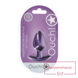 Smooth Silicone Anal Plug - Medium - 3.1 / 7,9 cm - Metallic Purple