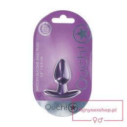 Smooth Silicone Anal Plug - Small - 2.6 / 6,5 cm - Metallic Purple